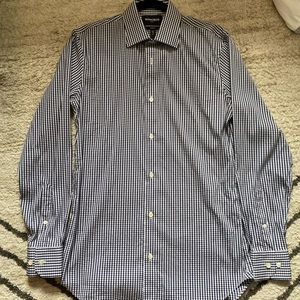 Bonobos Jetsetter Stretch Dress Shirt - Navy Gingham